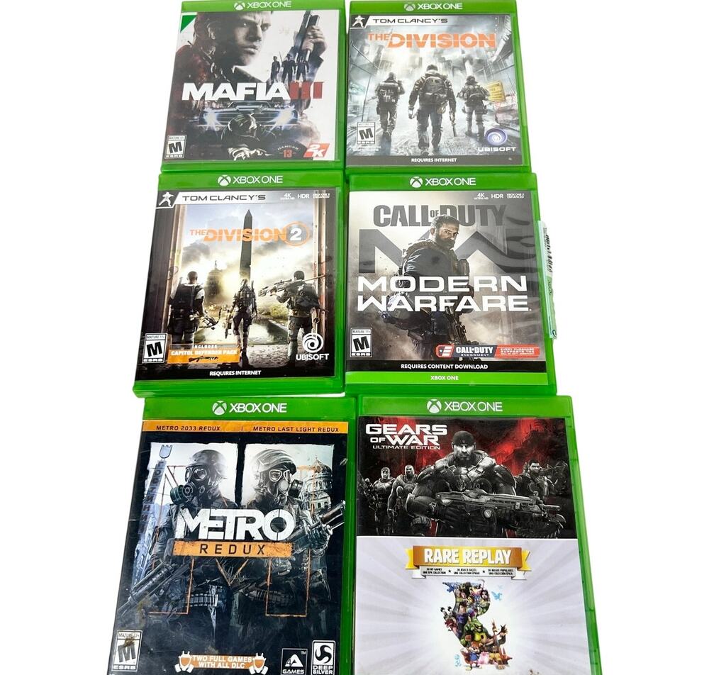 Xbox One Game Lot Bundle 6 Games Call of Duty Modern Warfare Mafia III